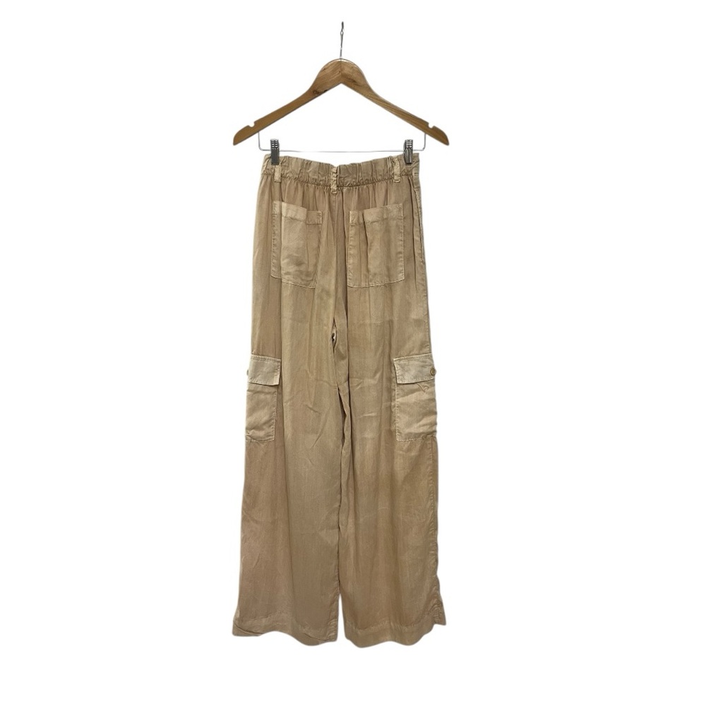 Bella Dahl Khaki Wide Leg Cargo Pants S - Picture 3 of 6